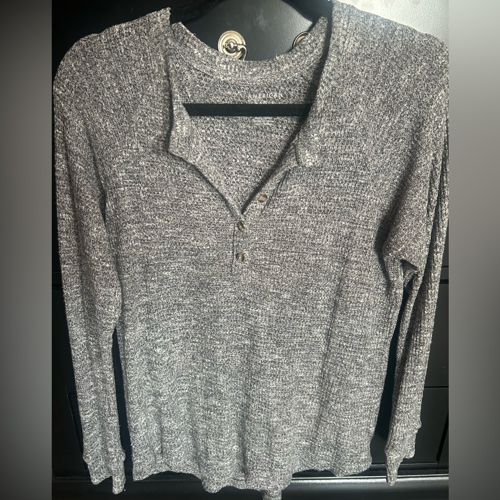 American Eagle Outfitters Charcoal Knit Sweater